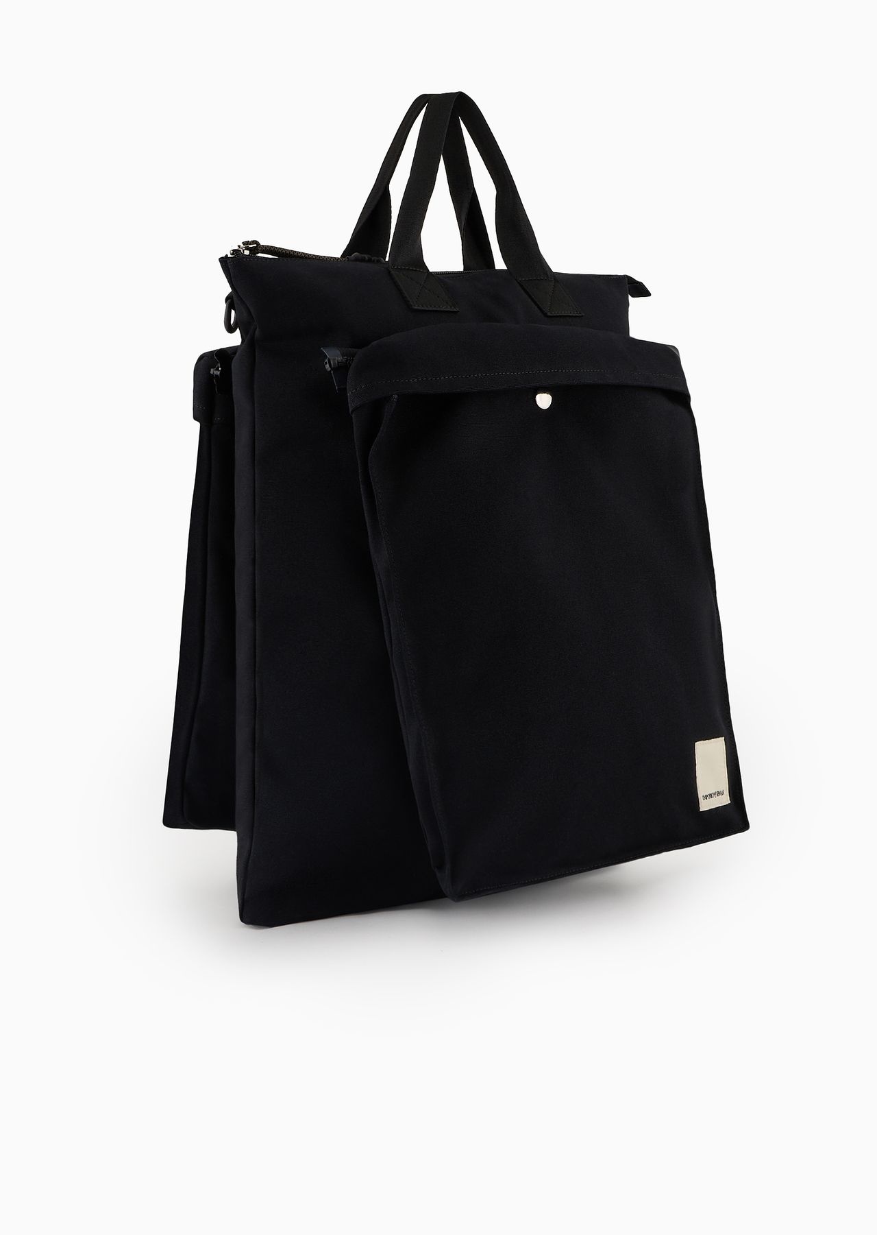 Emporio Armani Sustainability Values Capsule Collection organic canvas drawstring tote bag - 2