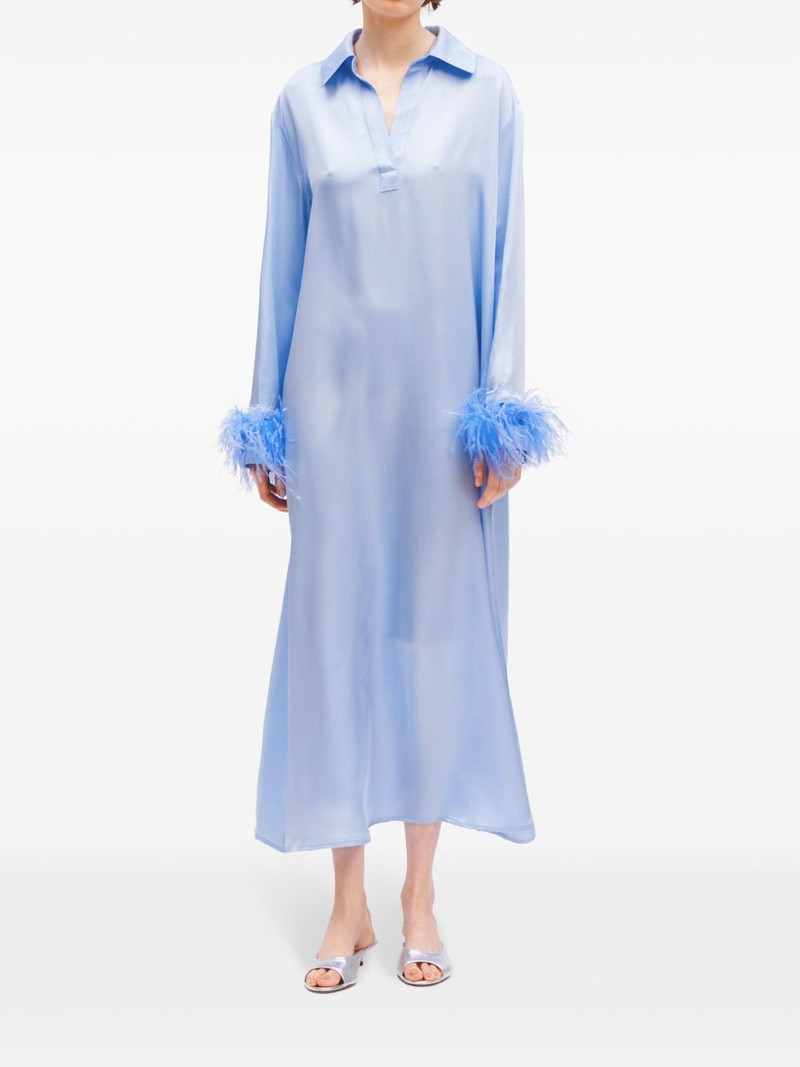 SLEEPER feather-trim dress outlook