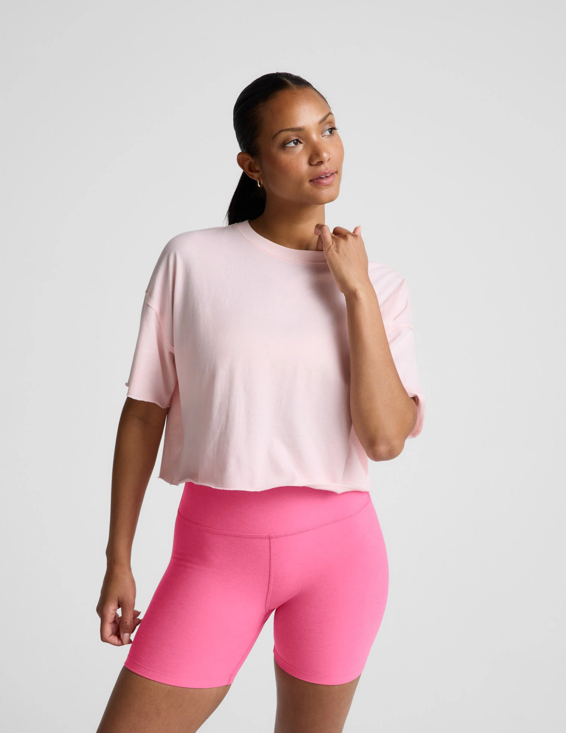 SoftKnit Better Than Ever Cropped Cotton Tee - 1
