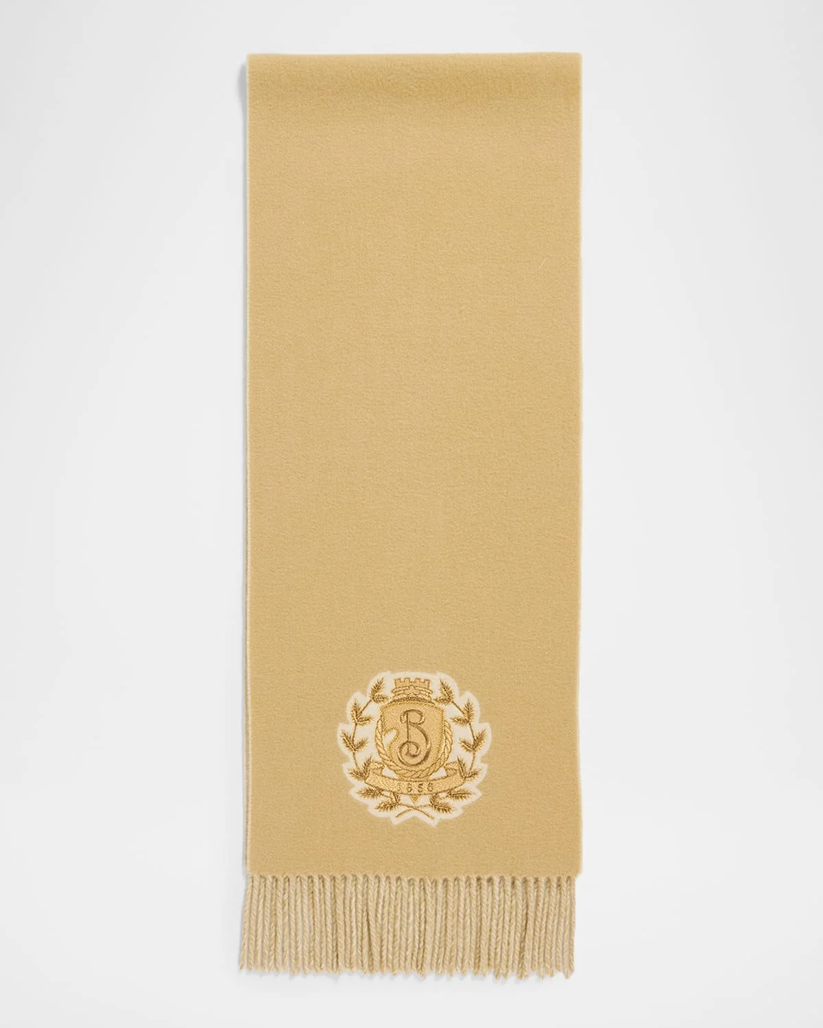 B Crest Cashmere Scarf - 1