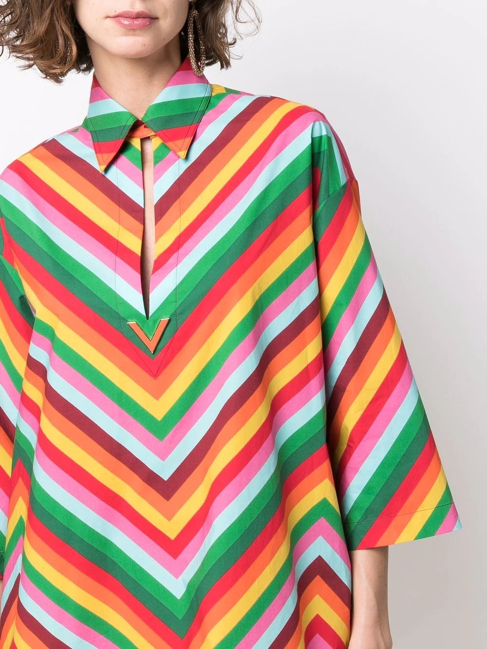 striped cotton blouse - 5