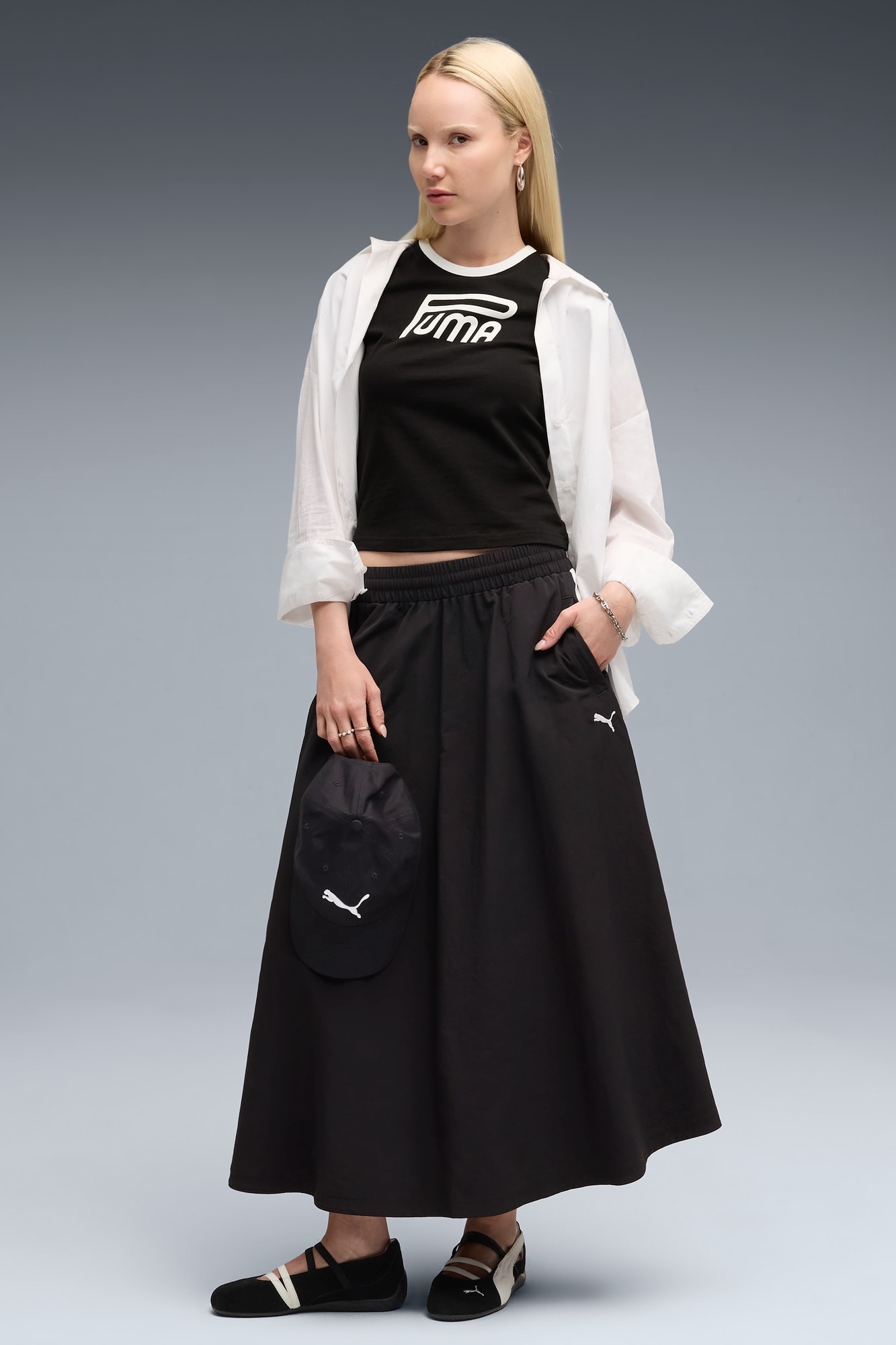 T7 Woven Midi Skirt Women - 5