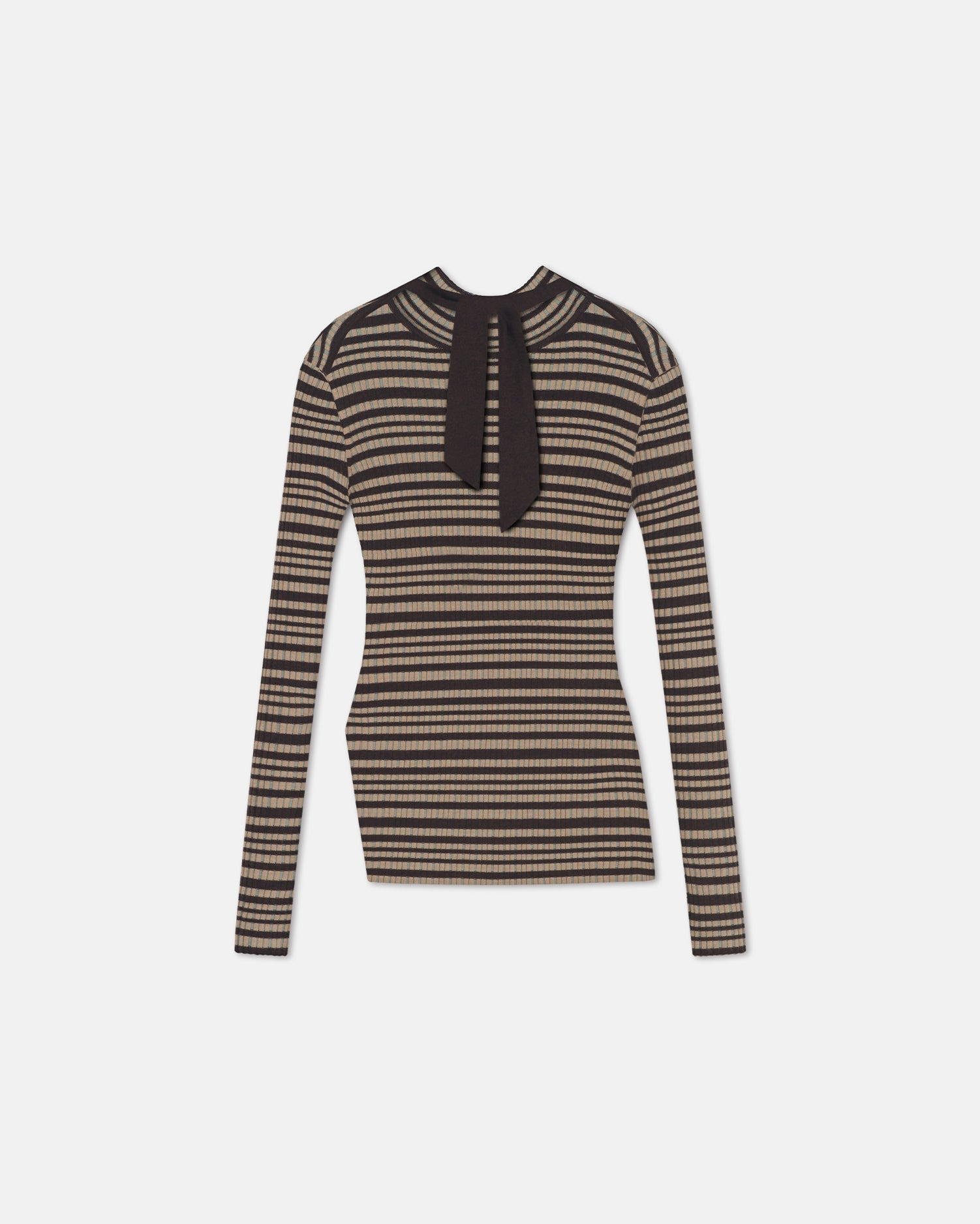 Fine Merino Rib Long Sleeved Top - 2