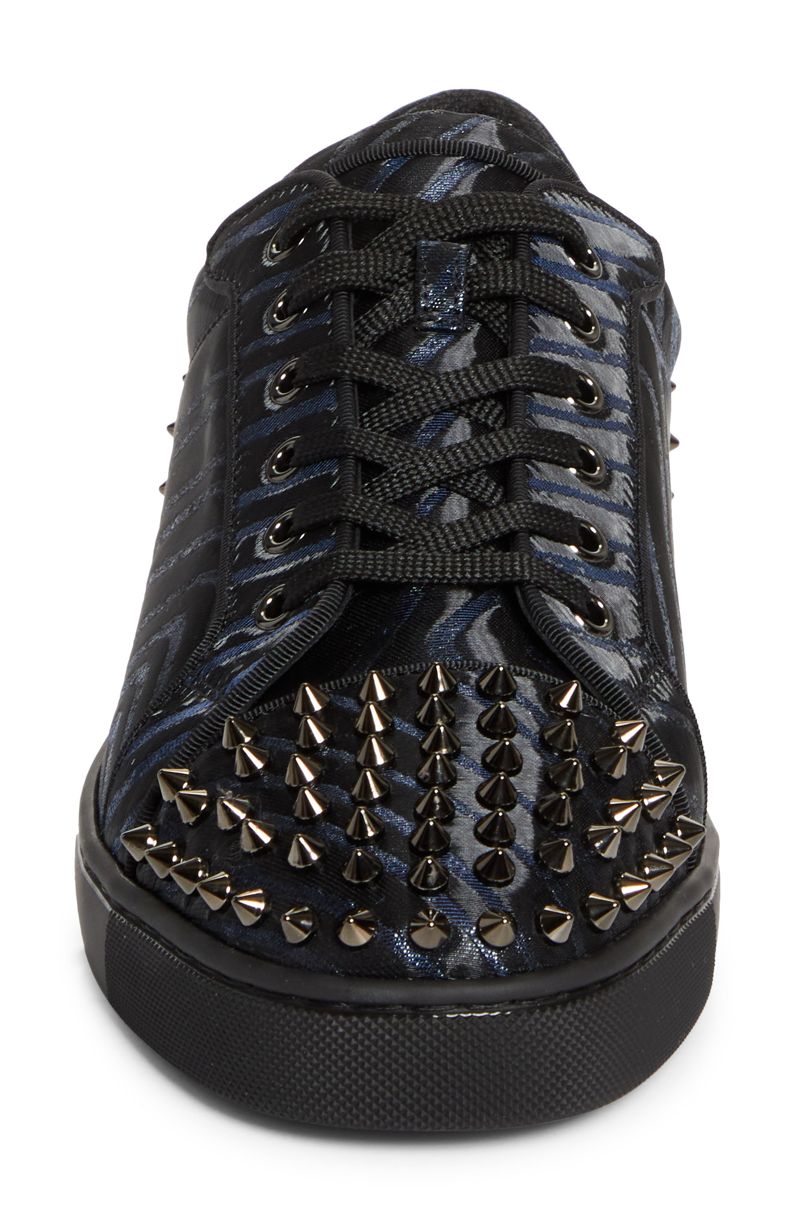 Christian Louboutin Seavaste 2 Orlato Flat Jacquard Sneaker in Black Navy at Nordstrom - 4