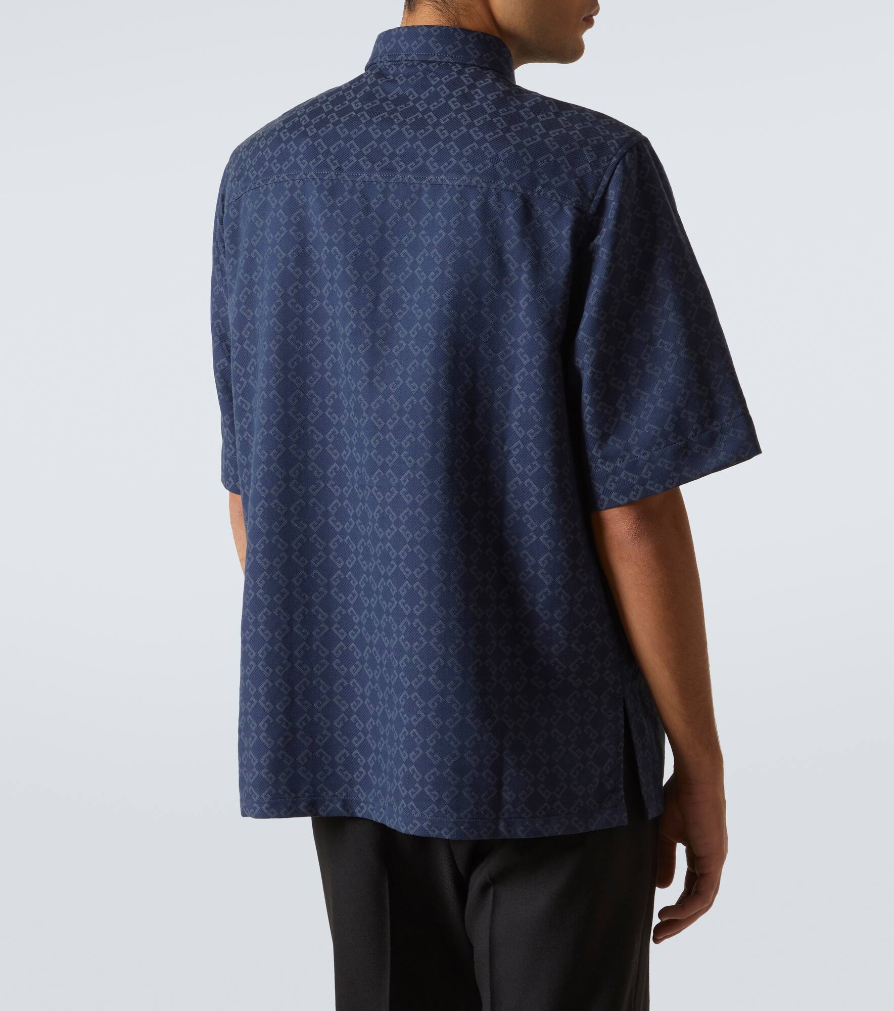 Monogram 72 jacquard denim shirt - 4