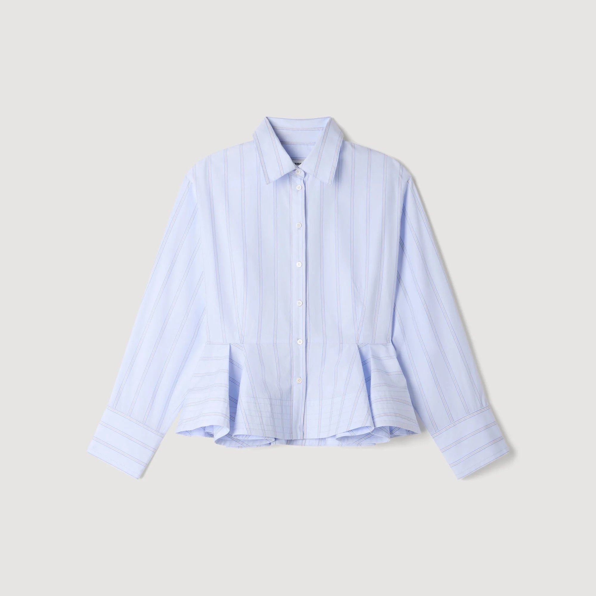 STRIPED PEPLUM SHIRT - 1