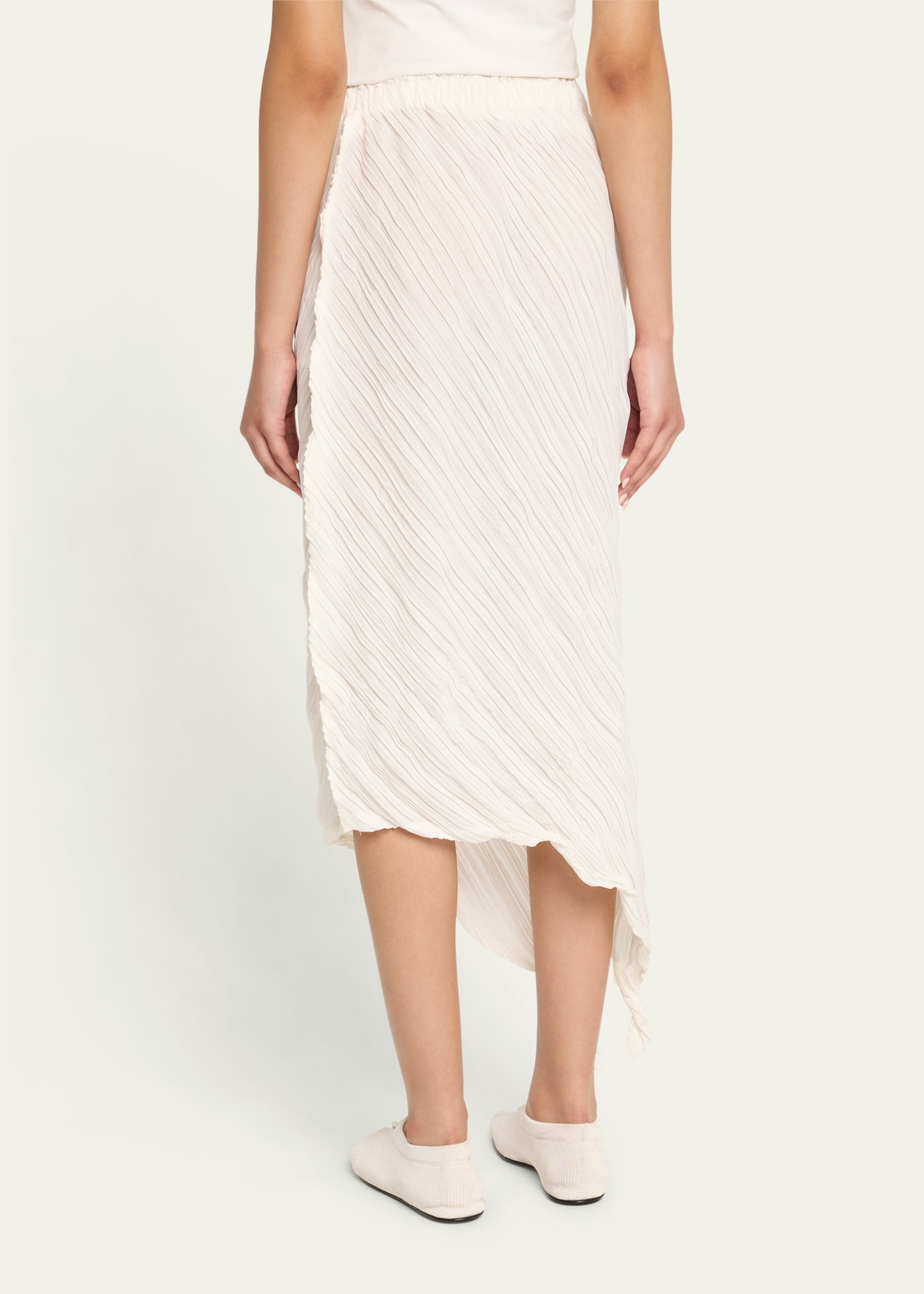 Wrinkled And Twisted Midi Skirt - 3