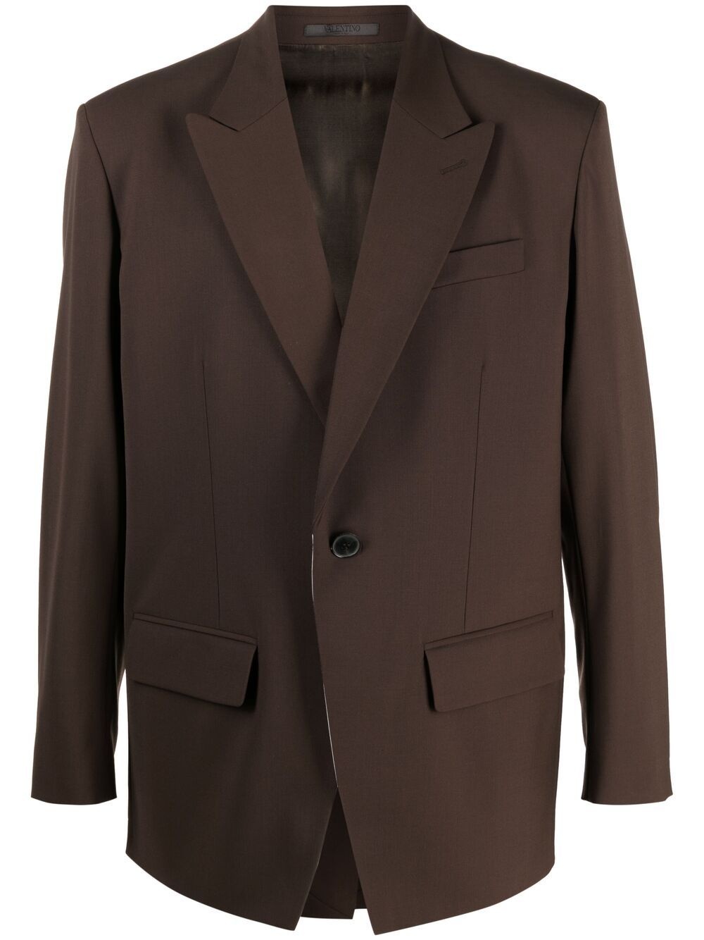 peak-lapel single-breasted blazer - 1