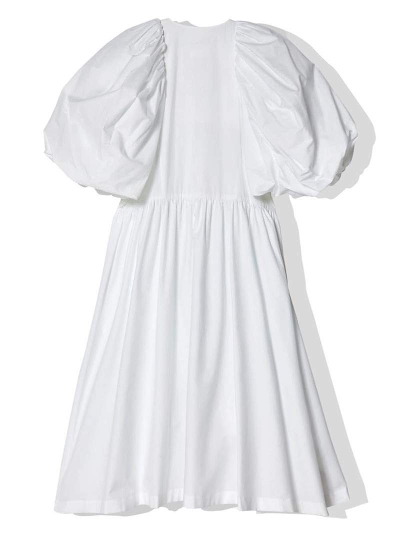 Noir Kei Ninomiya pleated puff-sleeve cotton dress outlook