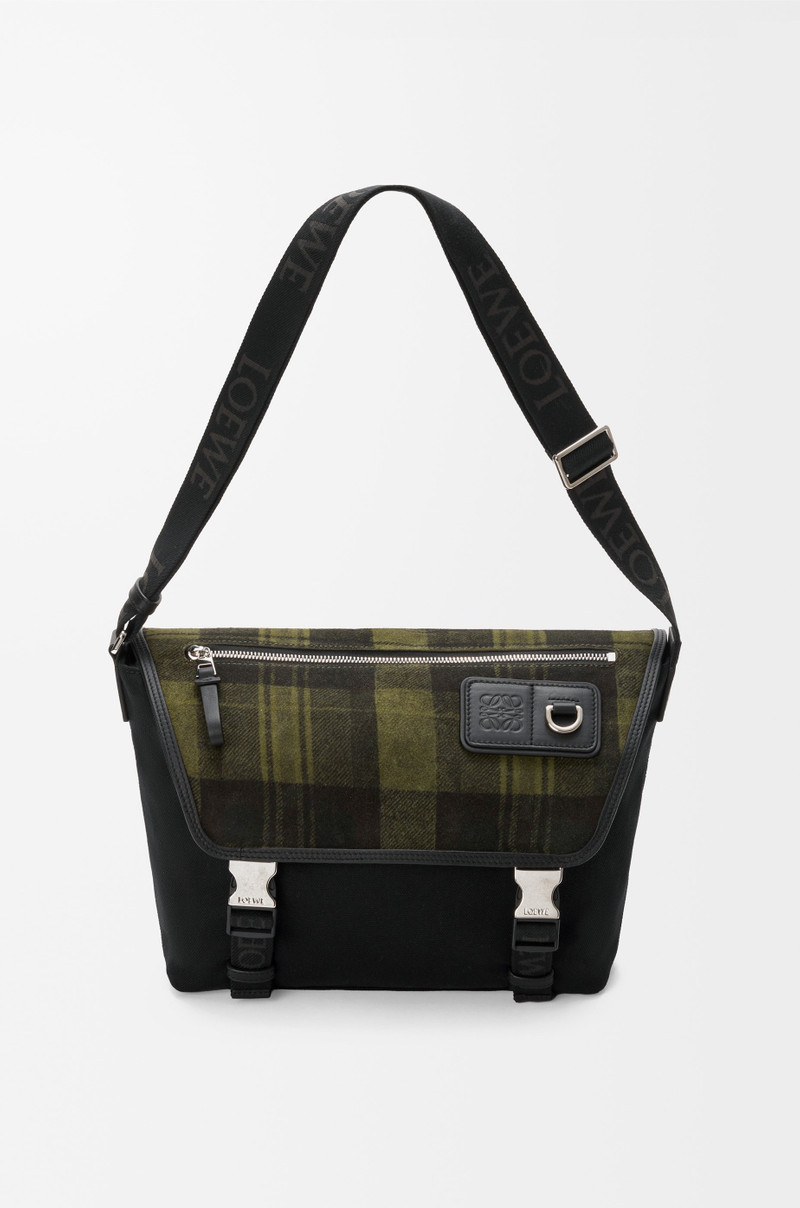 Medium Flex messenger in canvas and brushed suede 5