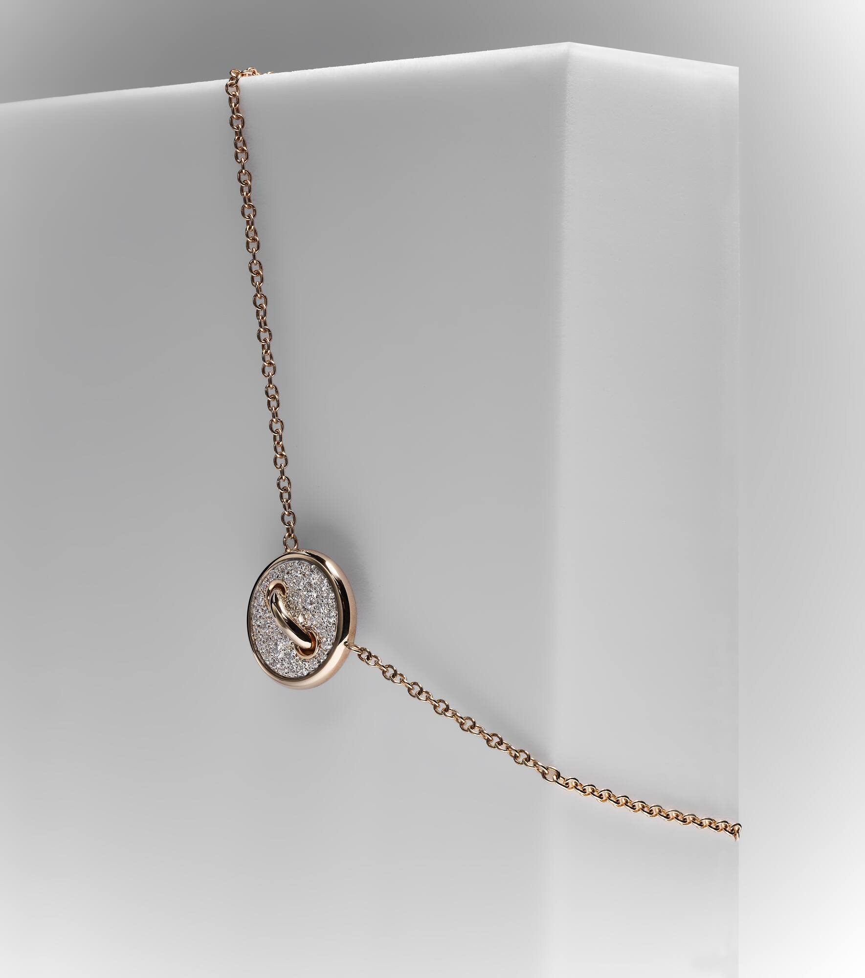 Pom Pom Dot 18kt rose gold pendant necklace with mother-of-pearl and diamonds - 5