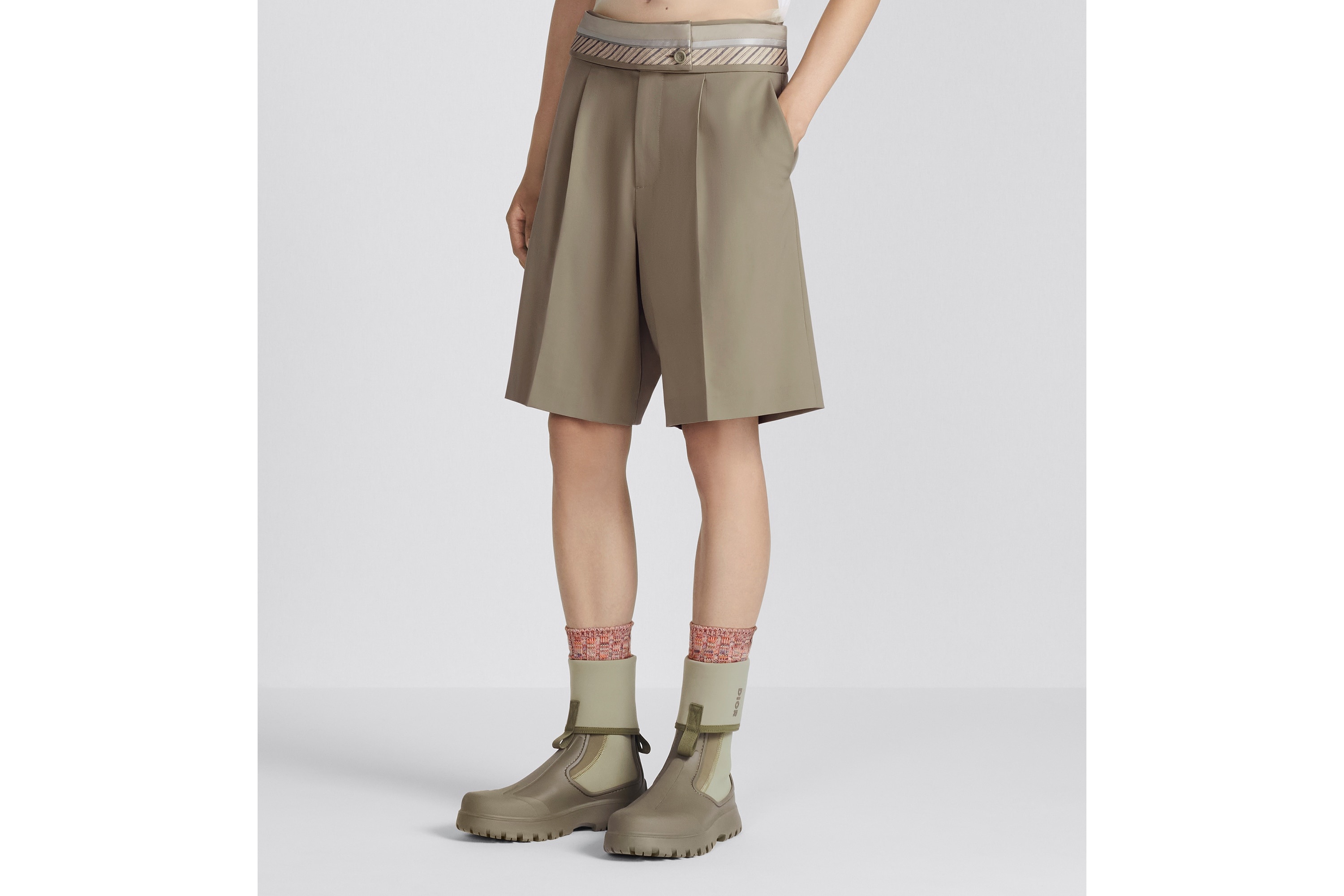 Bermuda Shorts with Turned-Down Waistband - 7
