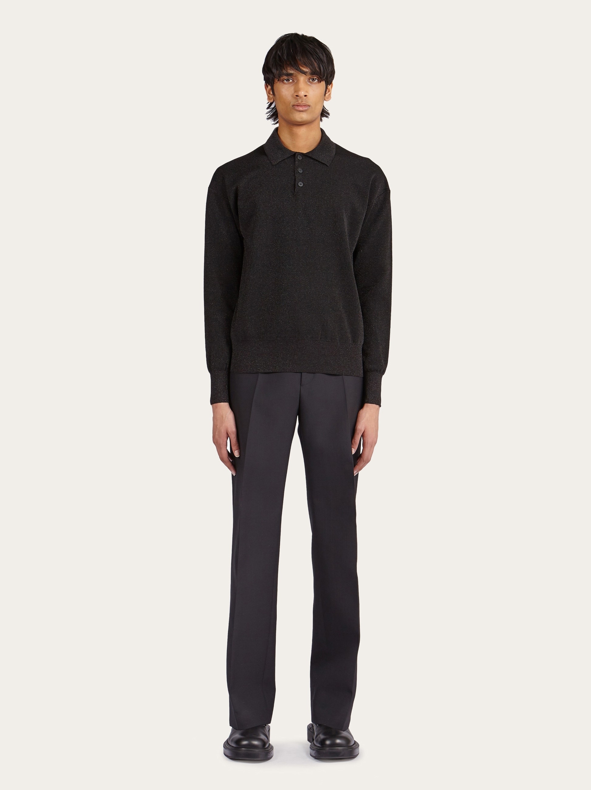Long sleeved lurex polo - 5