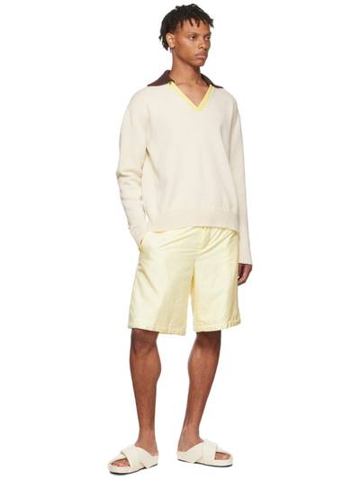 Jil Sander Off-White Nylon Shorts outlook