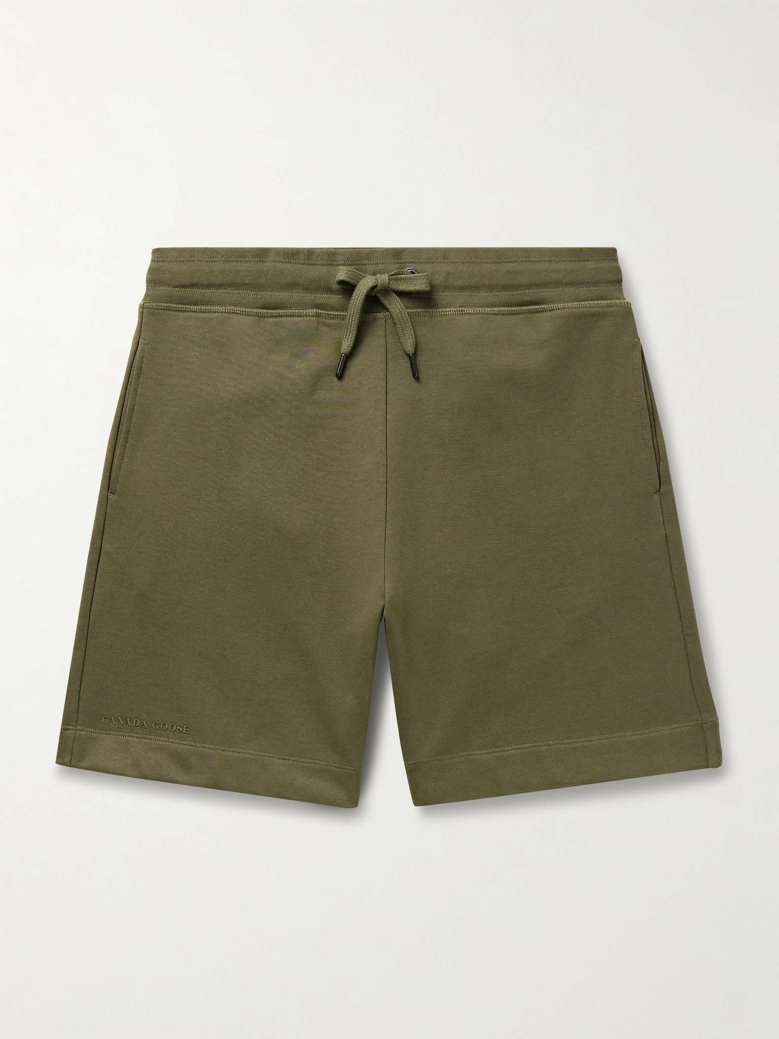 Huron Straight-Leg Logo-Appliquéd Cotton-Jersey Drawstring Shorts - 1
