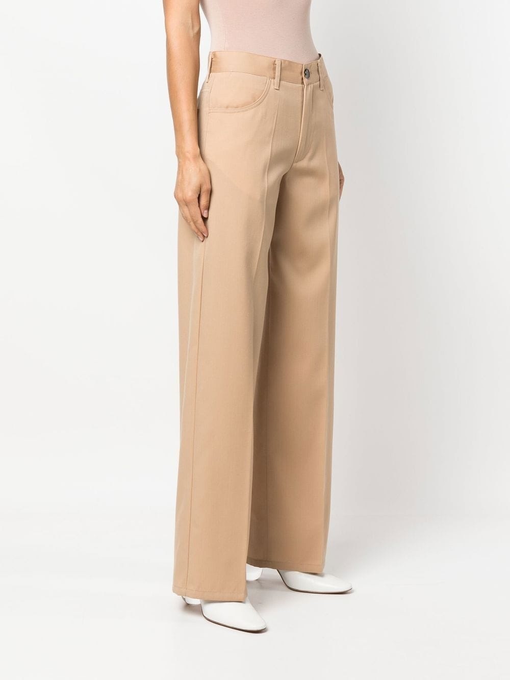 straight-leg wool trousers - 3
