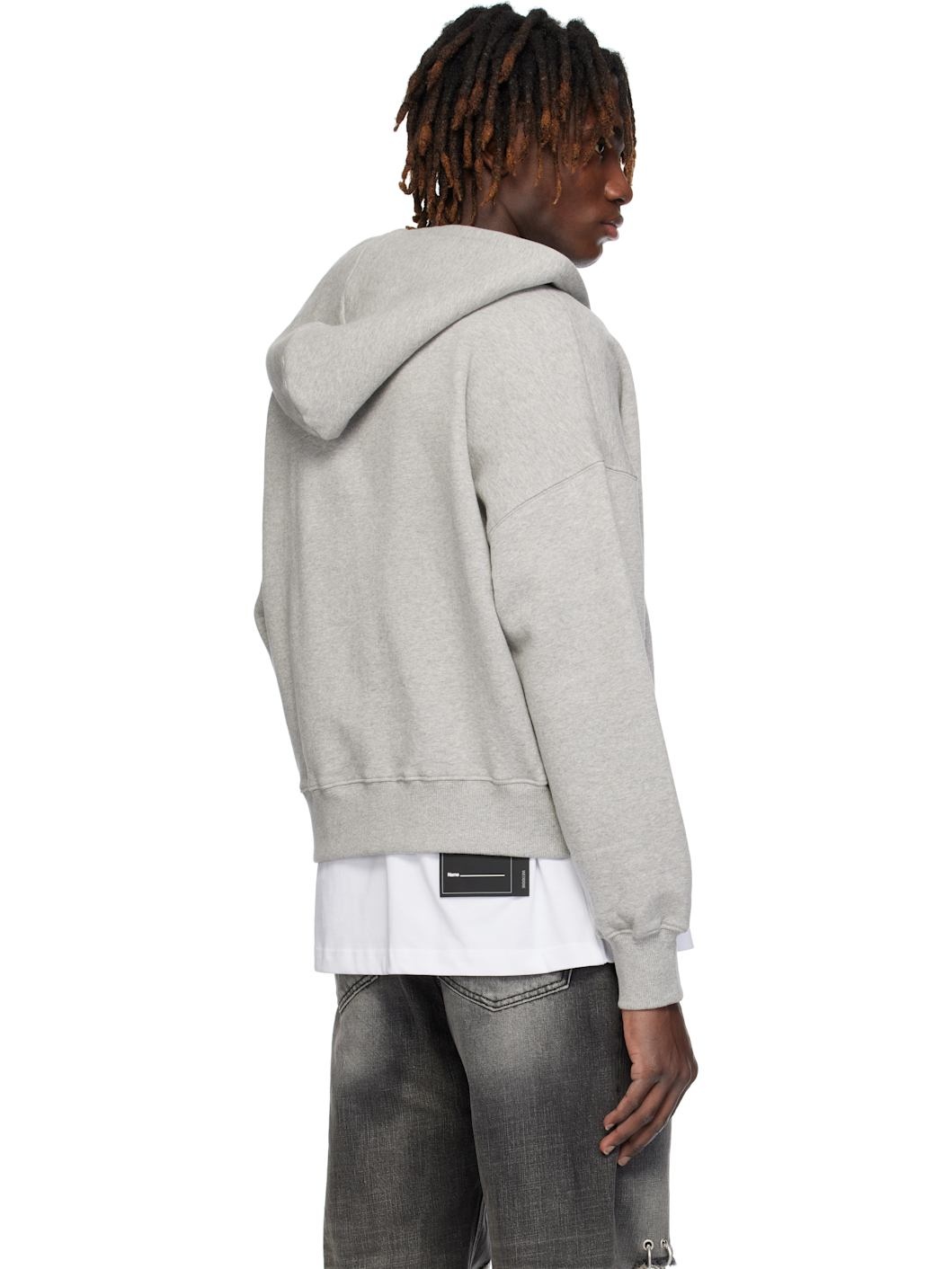 Gray Logo Zip-Up Hoodie - 3