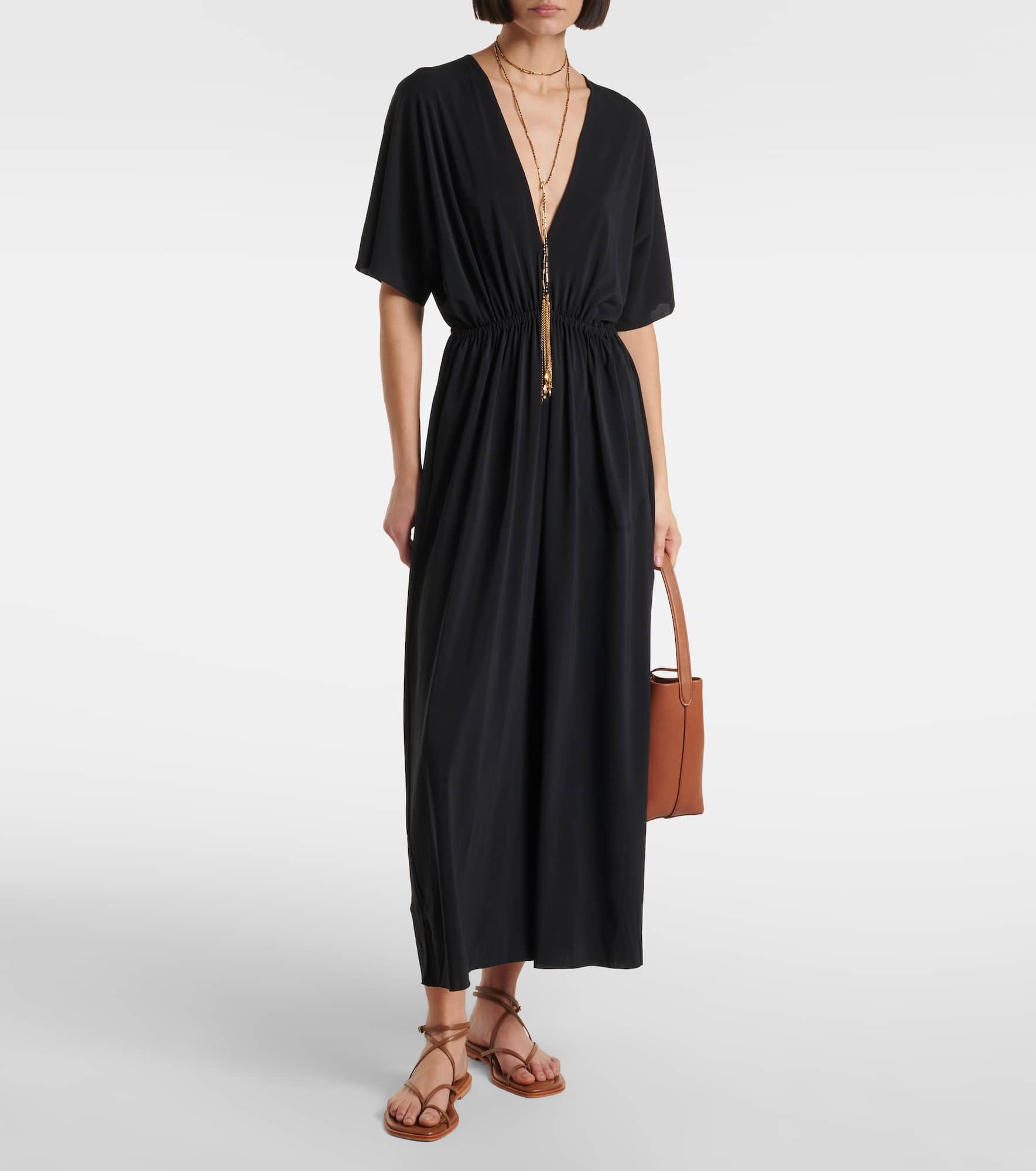 Adele gathered jersey maxi dress - 2