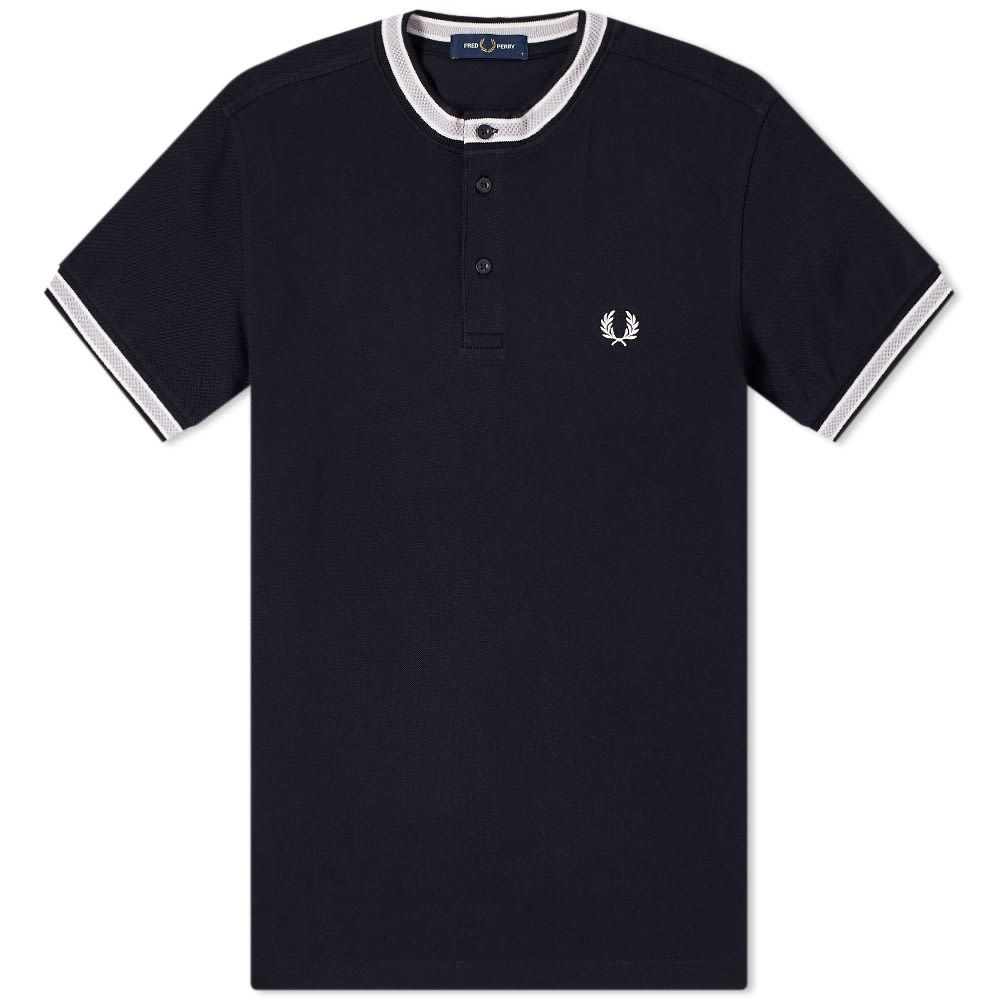 Fred Perry Textured Tipped Henley Polo - 1