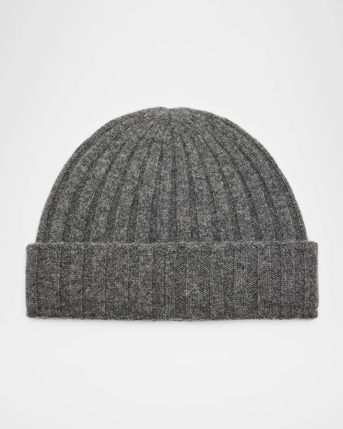 Wide-Ribbed Cashmere Beanie - 1