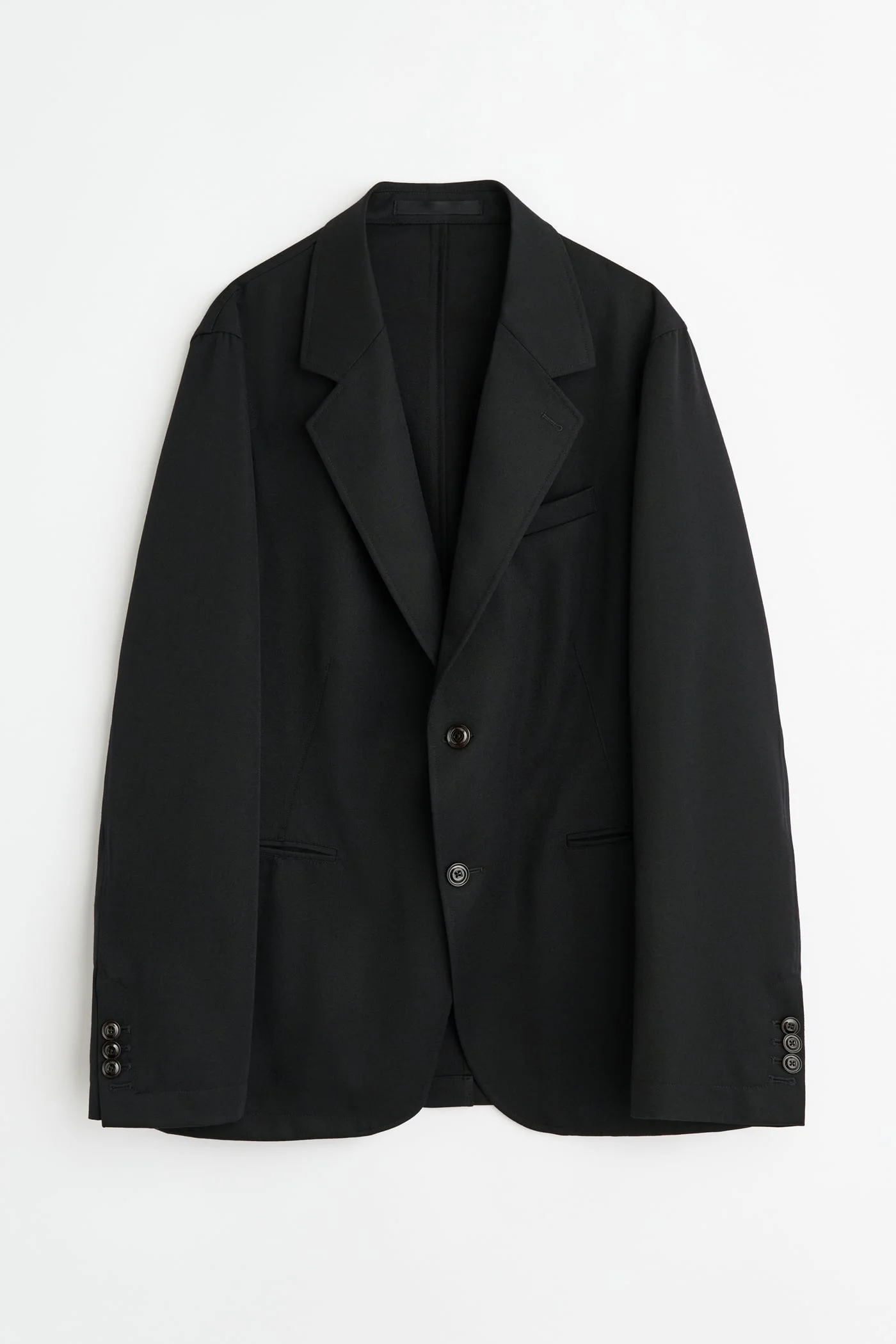 Unconstructed Ceremony Blazer Coarse Black Gabardine - 1