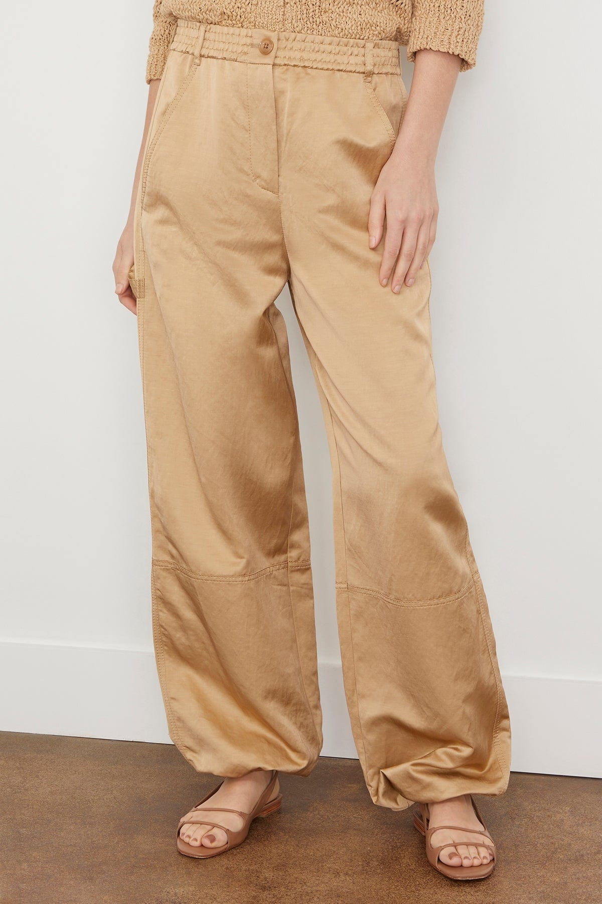 Slouchy Coolness Cargo Pant in Warm Beige - 3