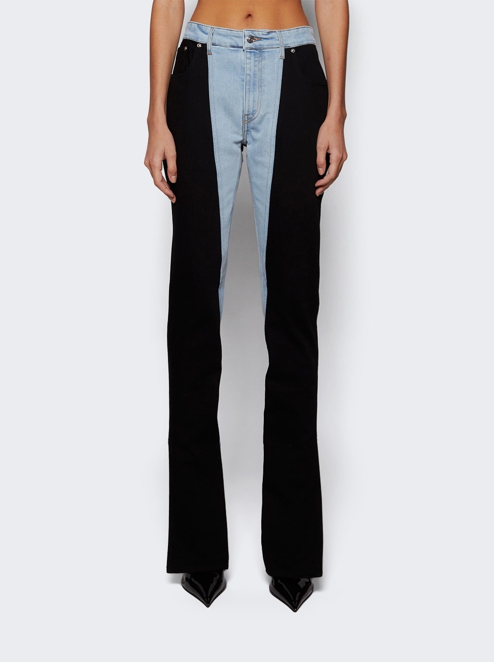 Bi-color Skinny Jeans Tokyo Blue And Black - 3