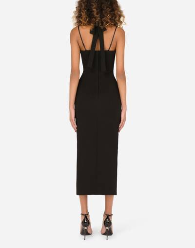 Dolce & Gabbana Jersey calf-length dress with bands outlook