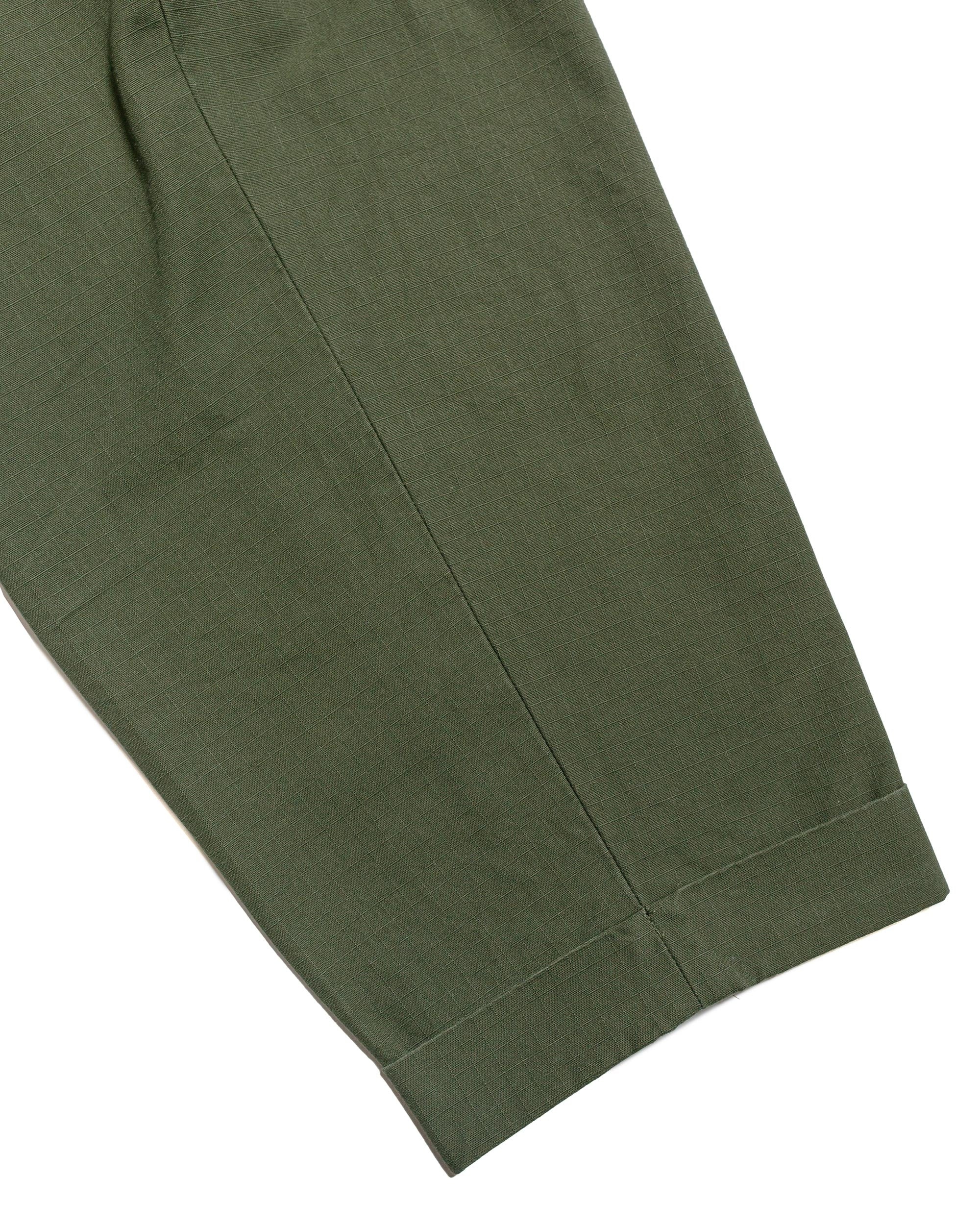 Lost & Found 2Pleats Cotton Ripstop Olive - 10