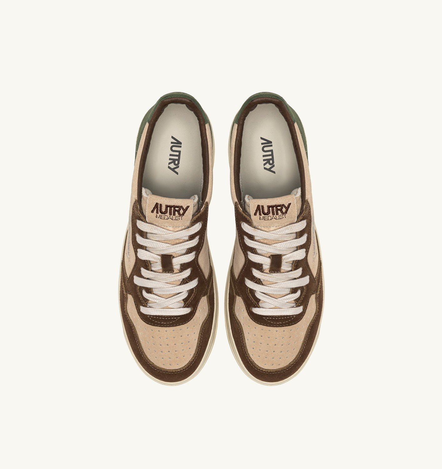 MEDALIST LOW SNEAKERS IN TRICOLOR LAND AND CAPER SUEDE - 5