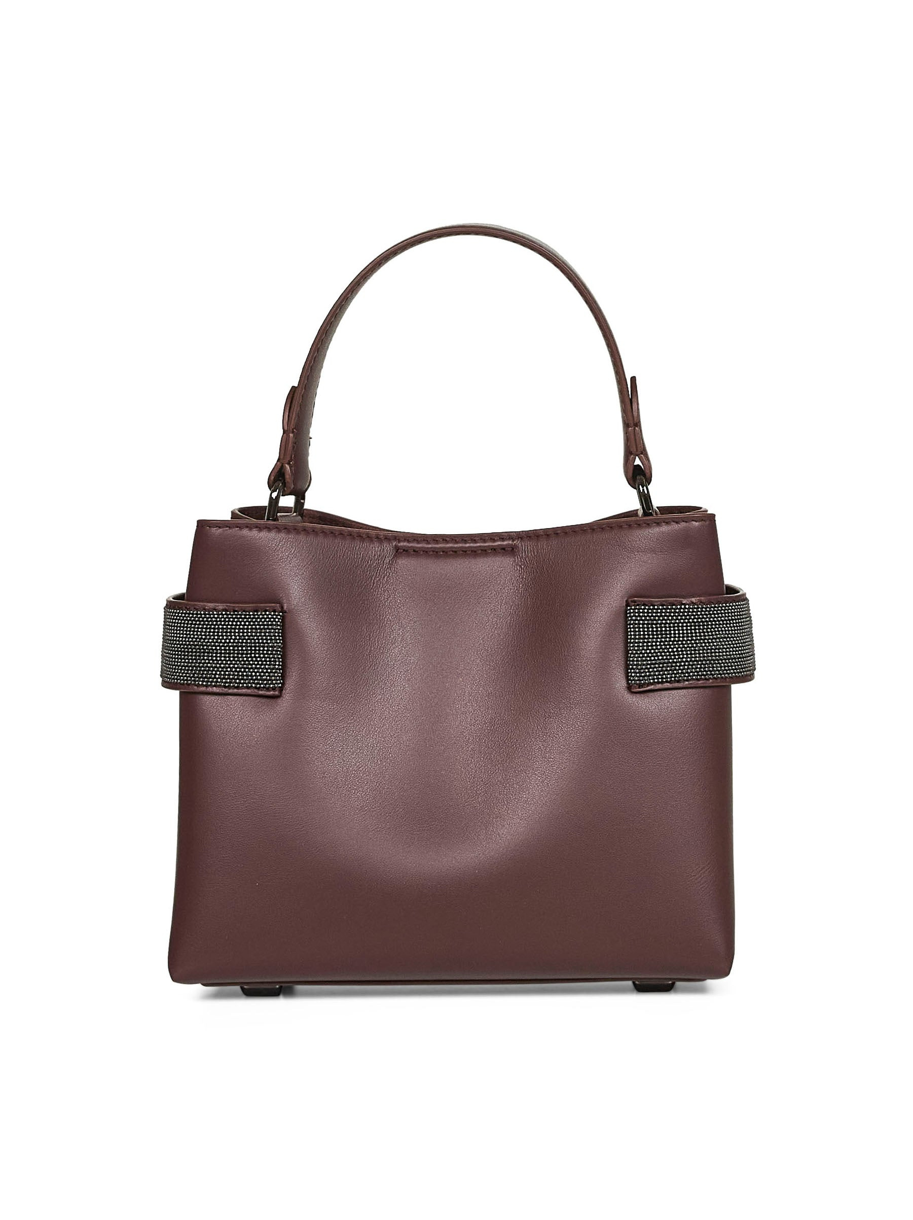 Burgundy Essence small top-handle bag - 3