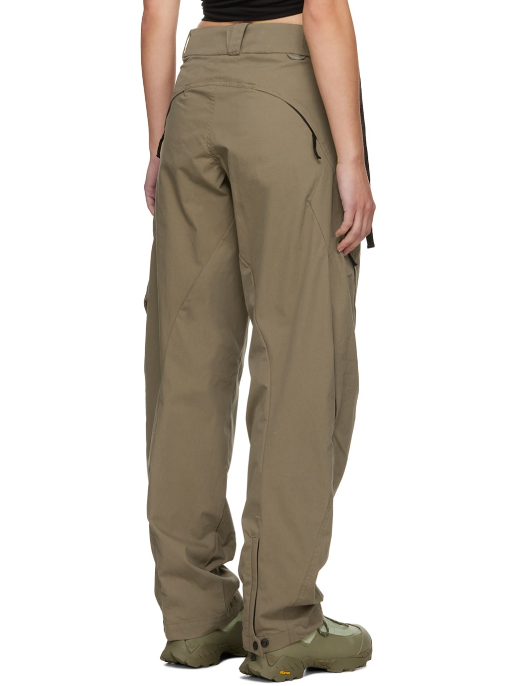 Khaki Vented Trousers - 3