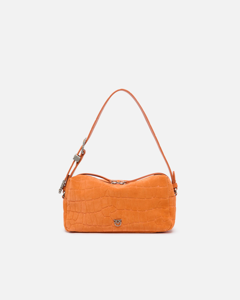 MEDIUM CROSSBODY BOWLER BAG IN CROCODILE-PRINT LEATHER 1