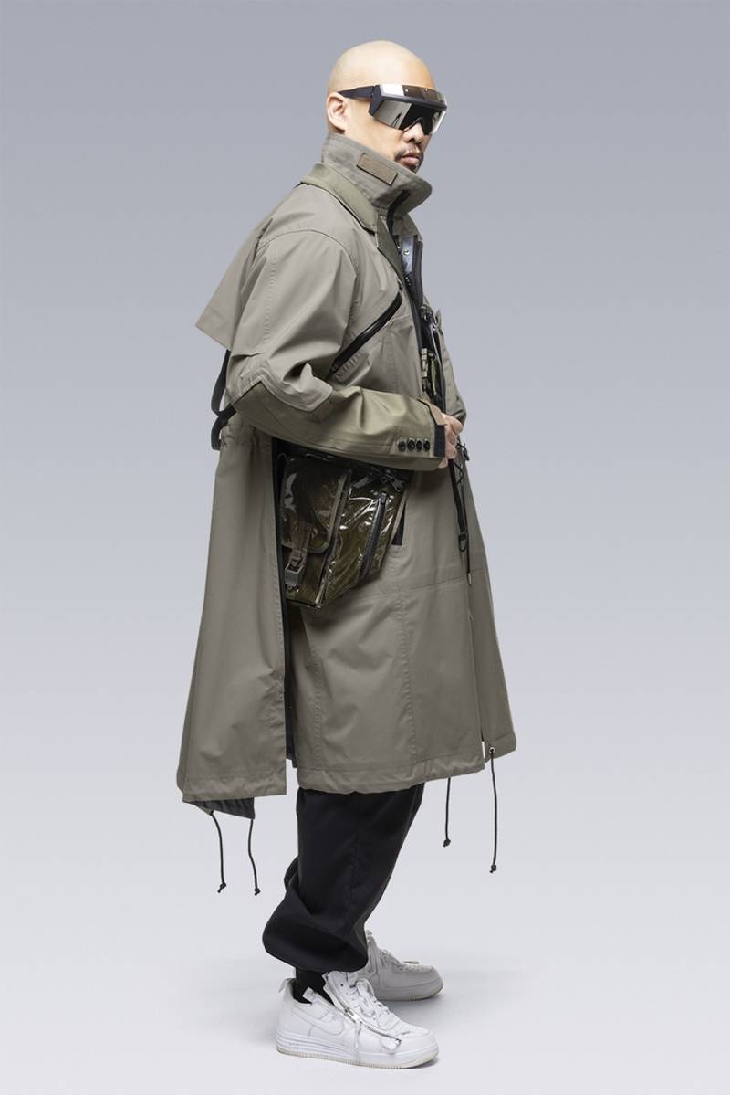 ACRONYM SACAI トレンチコート SAC-j2760 ACRONYM SAC-J2760 sacai / ACRONYM Trench Coat Alpha Green