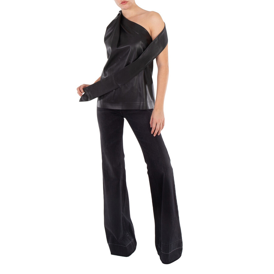 Stella McCartney Ladies Black Scarf One-Shoulder Top - 4