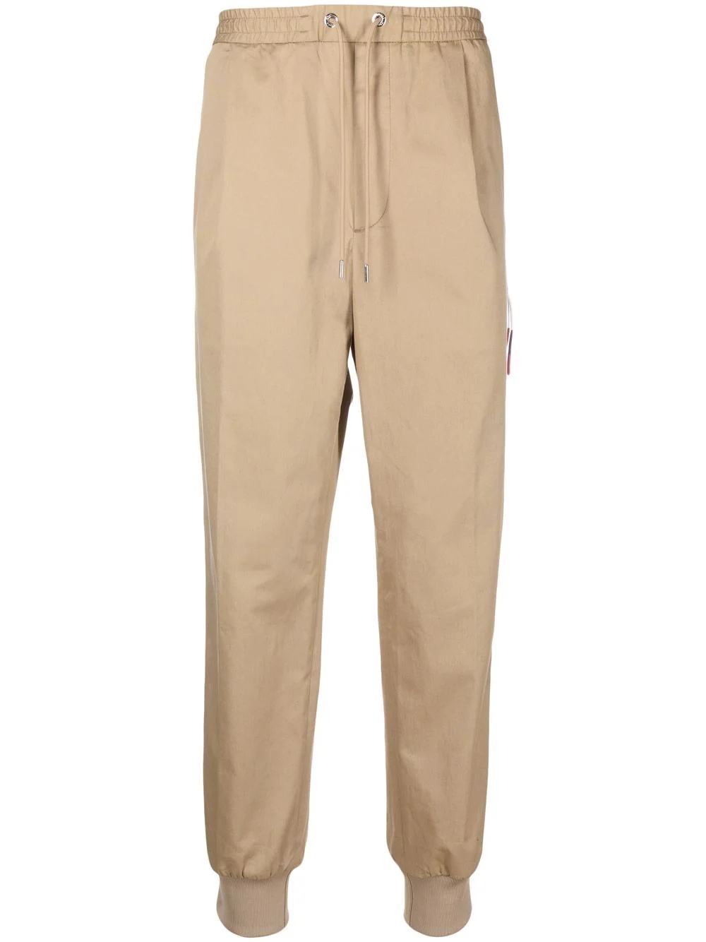 logo-patch tapered trousers - 1