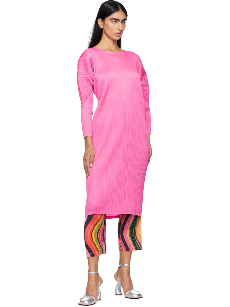Pleats Please Issey Miyake Pink Monthly Colors October Midi Dress outlook