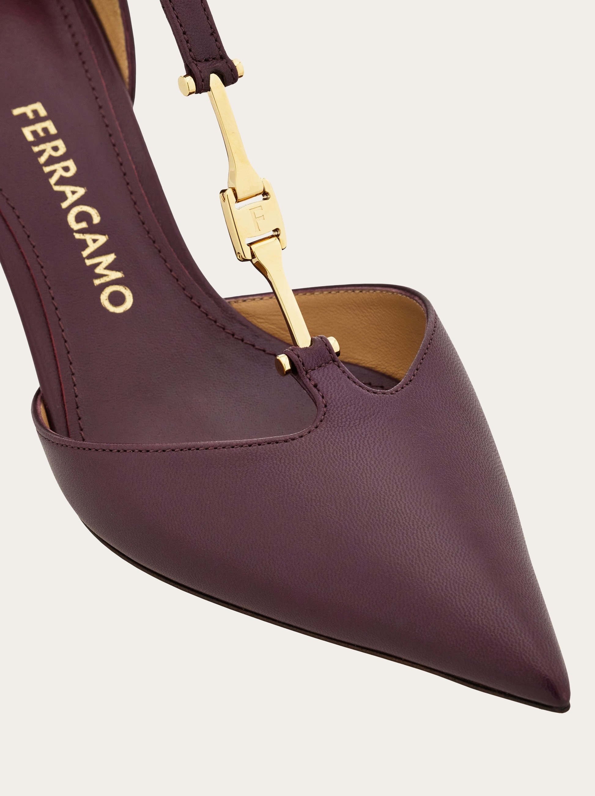 F buckle T-strap pump - 6