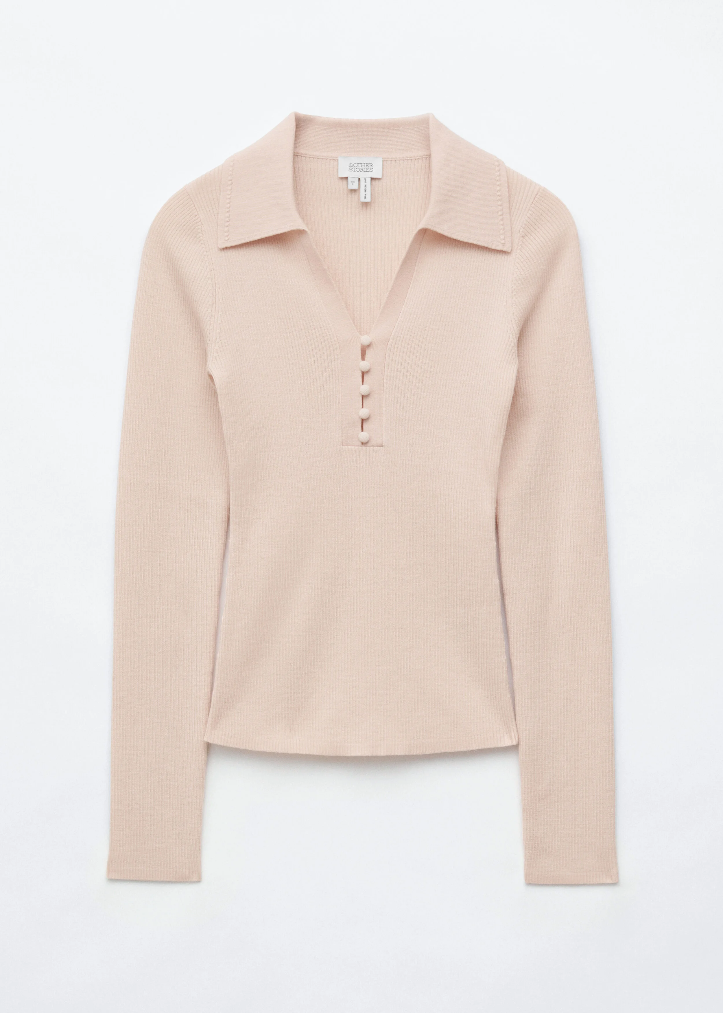 Button-Detail Wool Top - 1