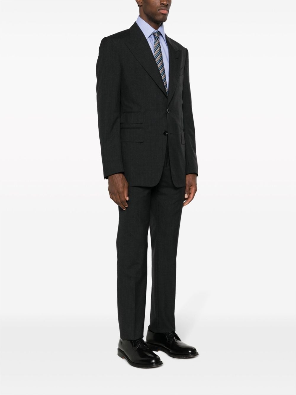 single-breasted wool suit - 3