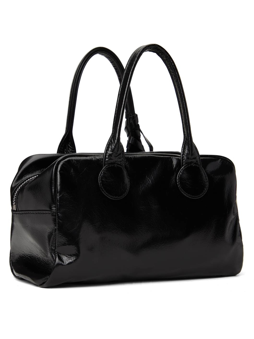 トートバッグ [Margesherwood] / SOFT BOWLING BAG / black soft crinkle MARGESHERWOOD Black Soft Bowling Bag | REVERSIBLE