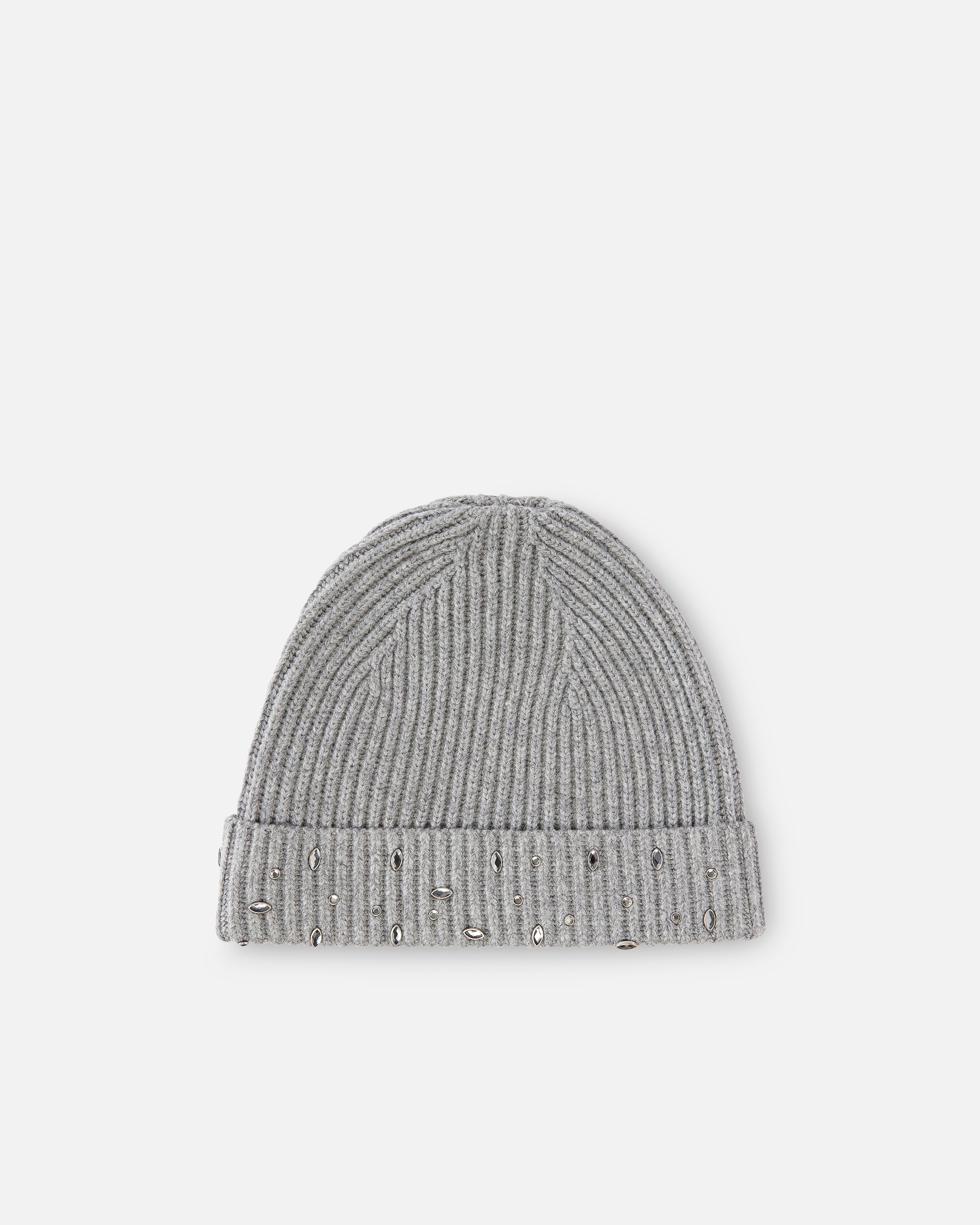 RIBBED BEANIE WITH CRYSTALS - 2