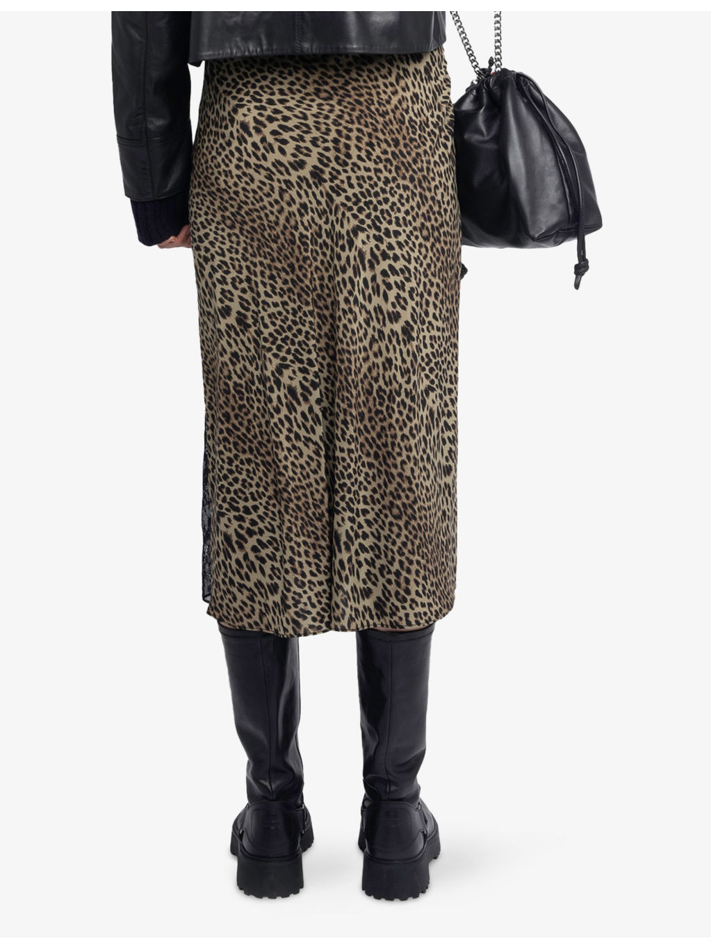Jayla Leopard-Print Woven Midi Skirt - 4