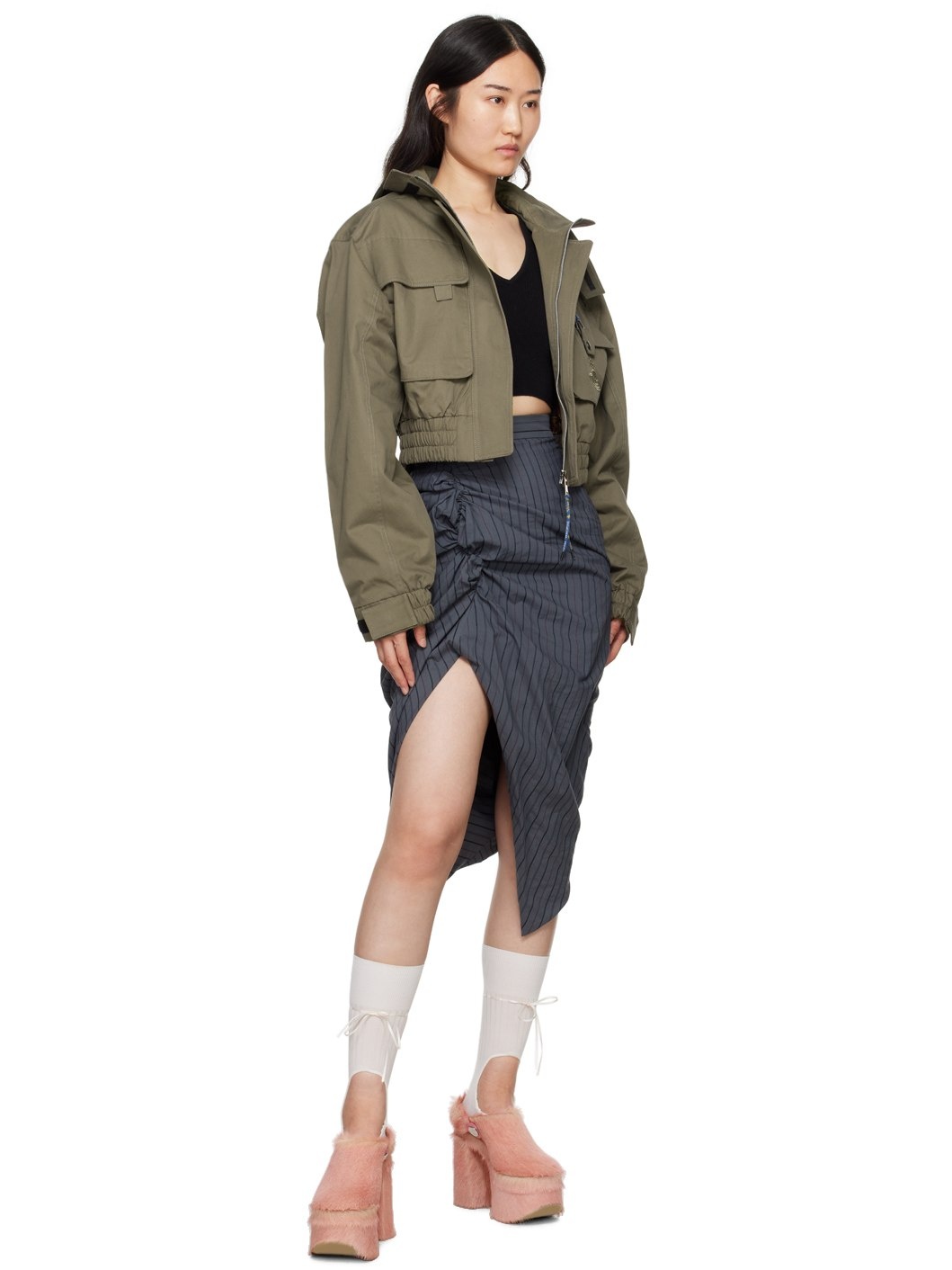 Vivienne Westwood｜JACKETS (MEMPHIS CROPPED BOMBER (1304 Vivienne Westwood Memphis Cropped Bomber Jacket - Red
