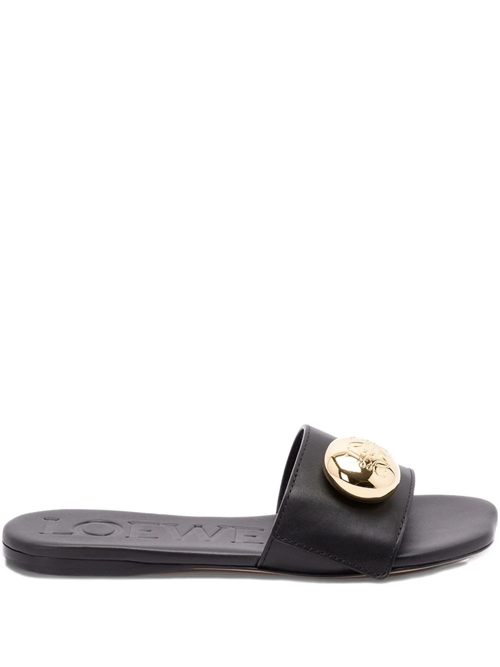 logo flat sandals - 1