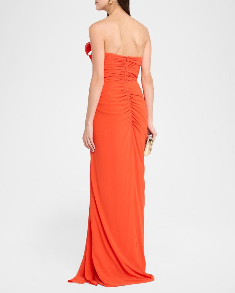 Strapless Ruched Georgette Gown 3