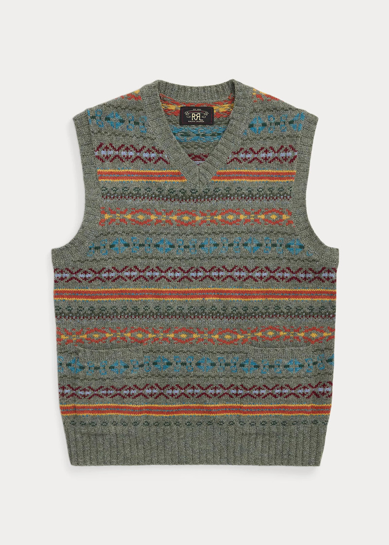 Fair Isle Wool-Blend Sweater Vest 1