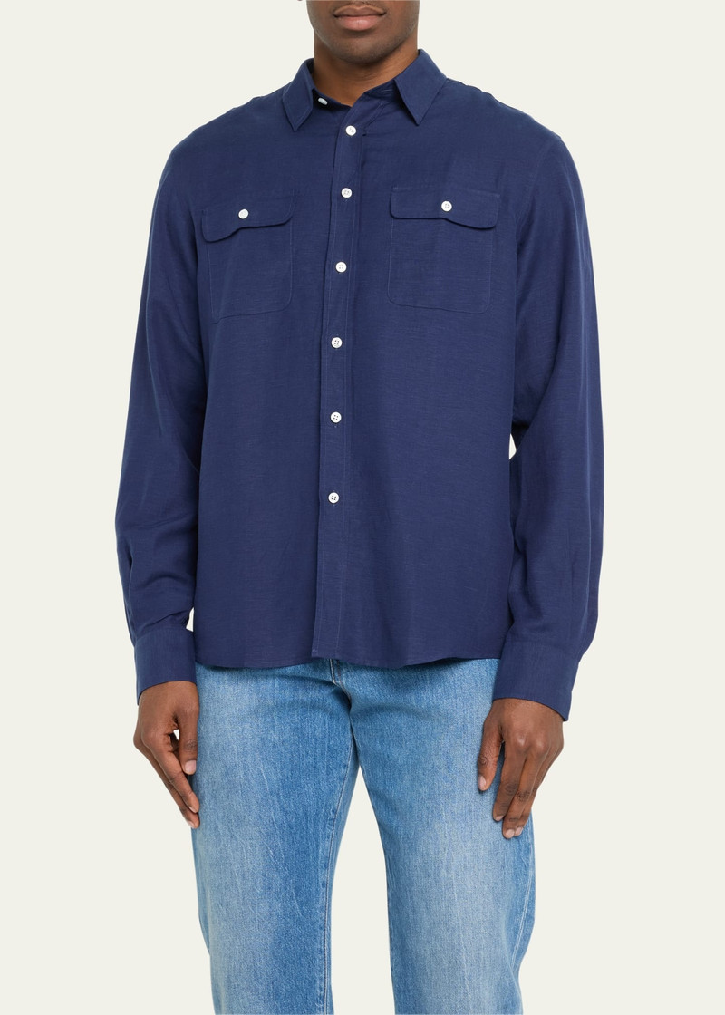 Men's Linen Silk Cooper Canvas Shirt 4