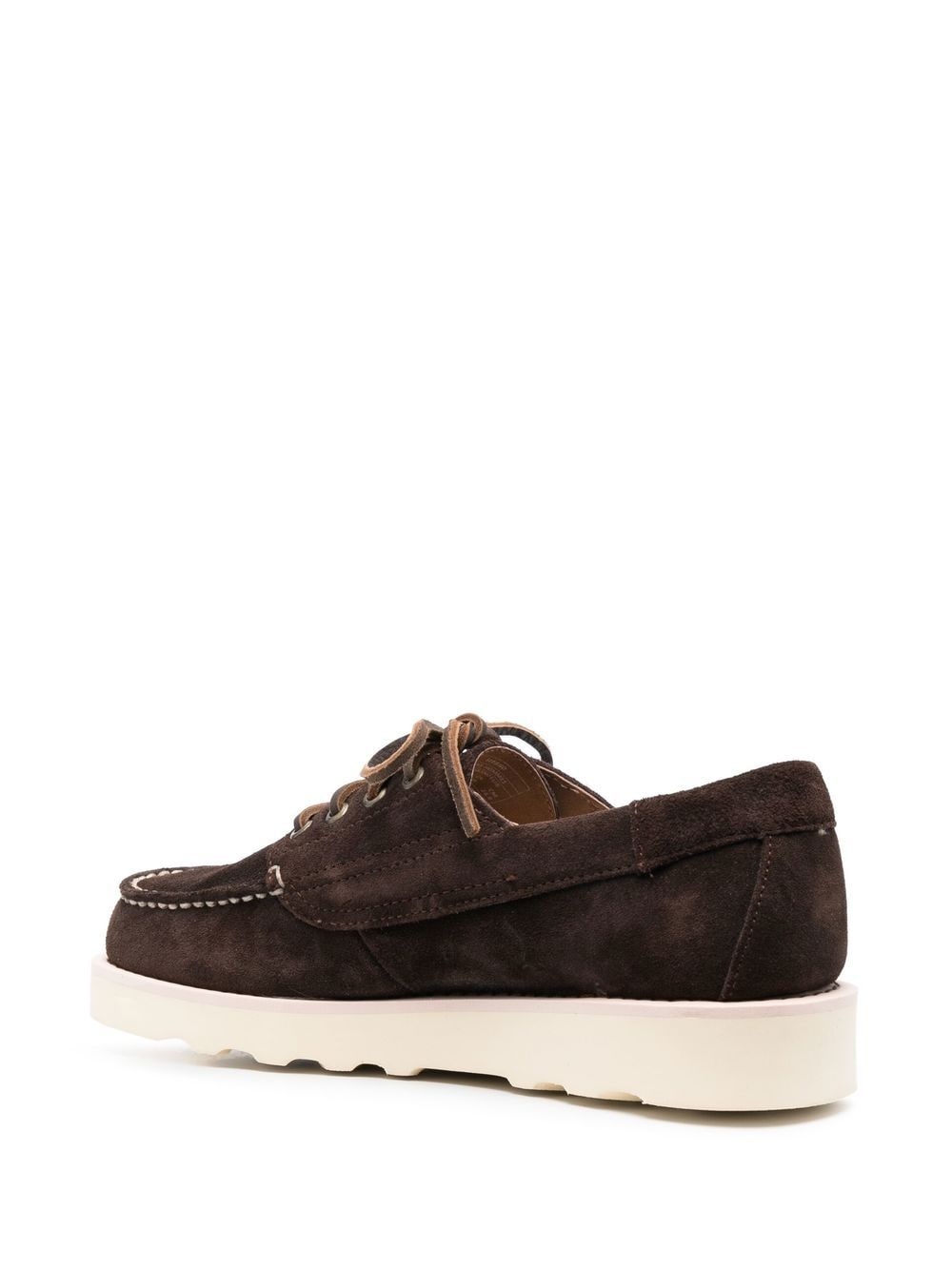 lace-up suede boat shoes - 3
