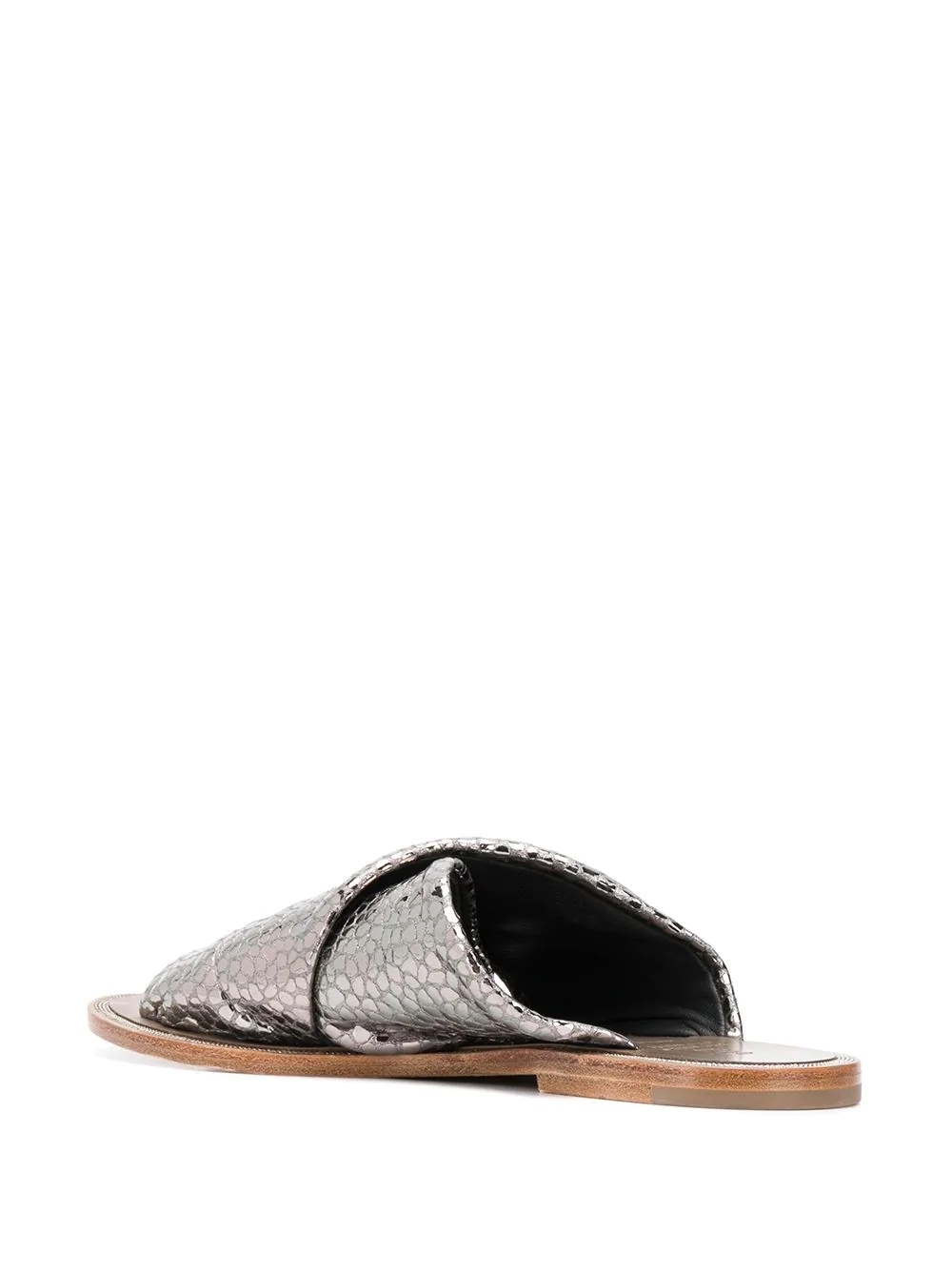 lizard-effect metallic sliders - 3